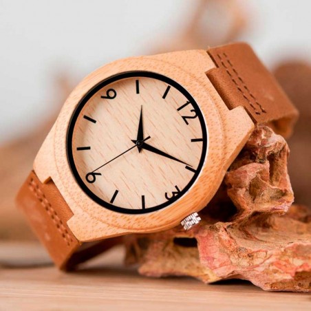 Reloj De Madera Bamb Ligero Y Ecol Gico