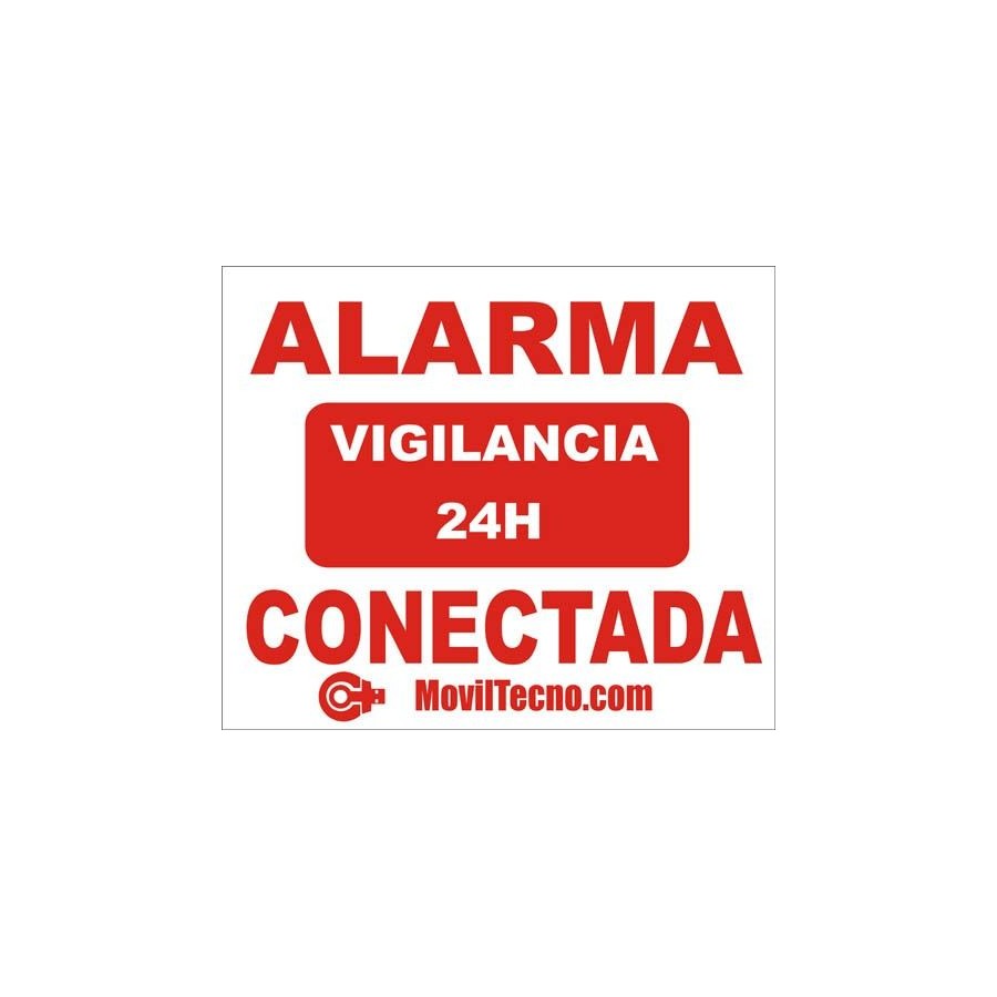 Cartel Alarma conectada PVC